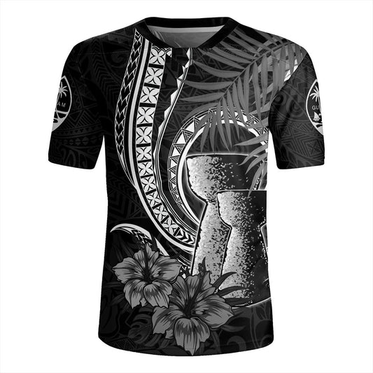 Guam Rugby Jersey Tribal Latte Stone Tropical Style