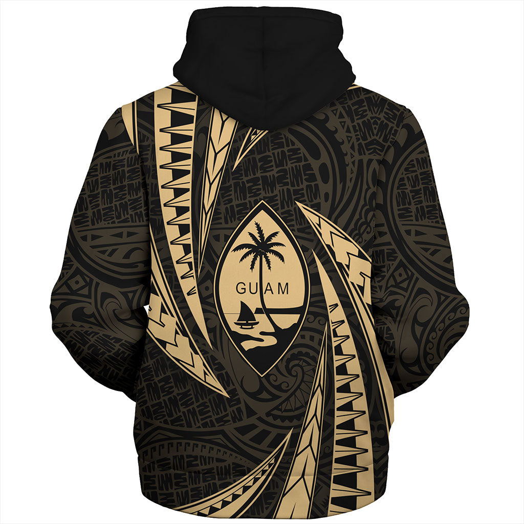 Guam Sherpa Hoodie Micronesian Tribal Wave