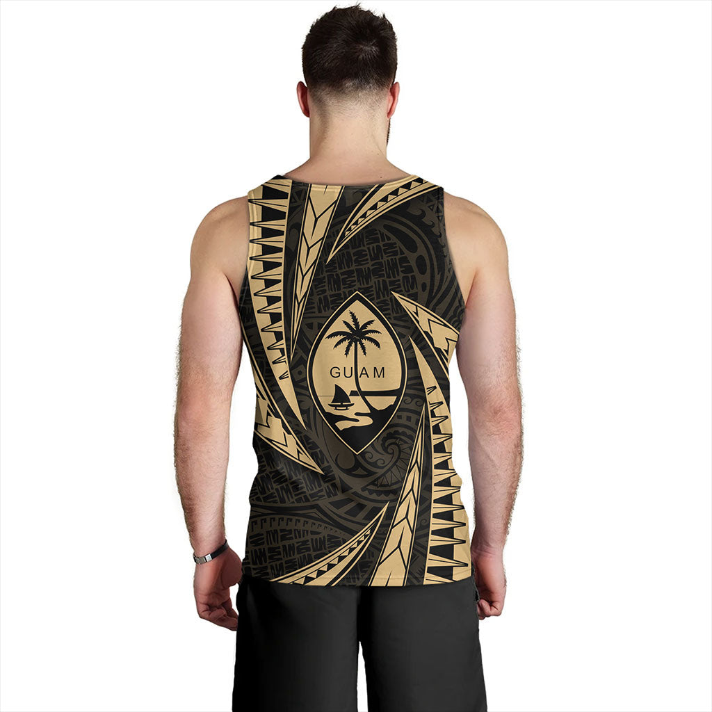 Guam Tank Top Micronesian Tribal Wave