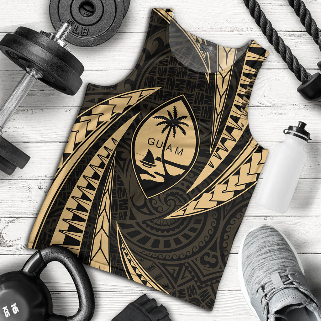 Guam Tank Top Micronesian Tribal Wave