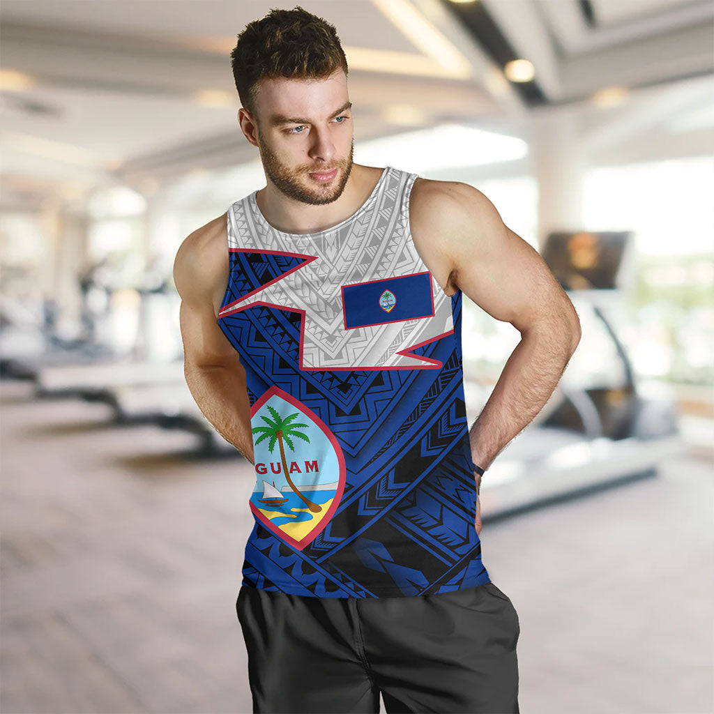 Guam Tank Top Polynesian Tattoo Flag And Coat Of Arms