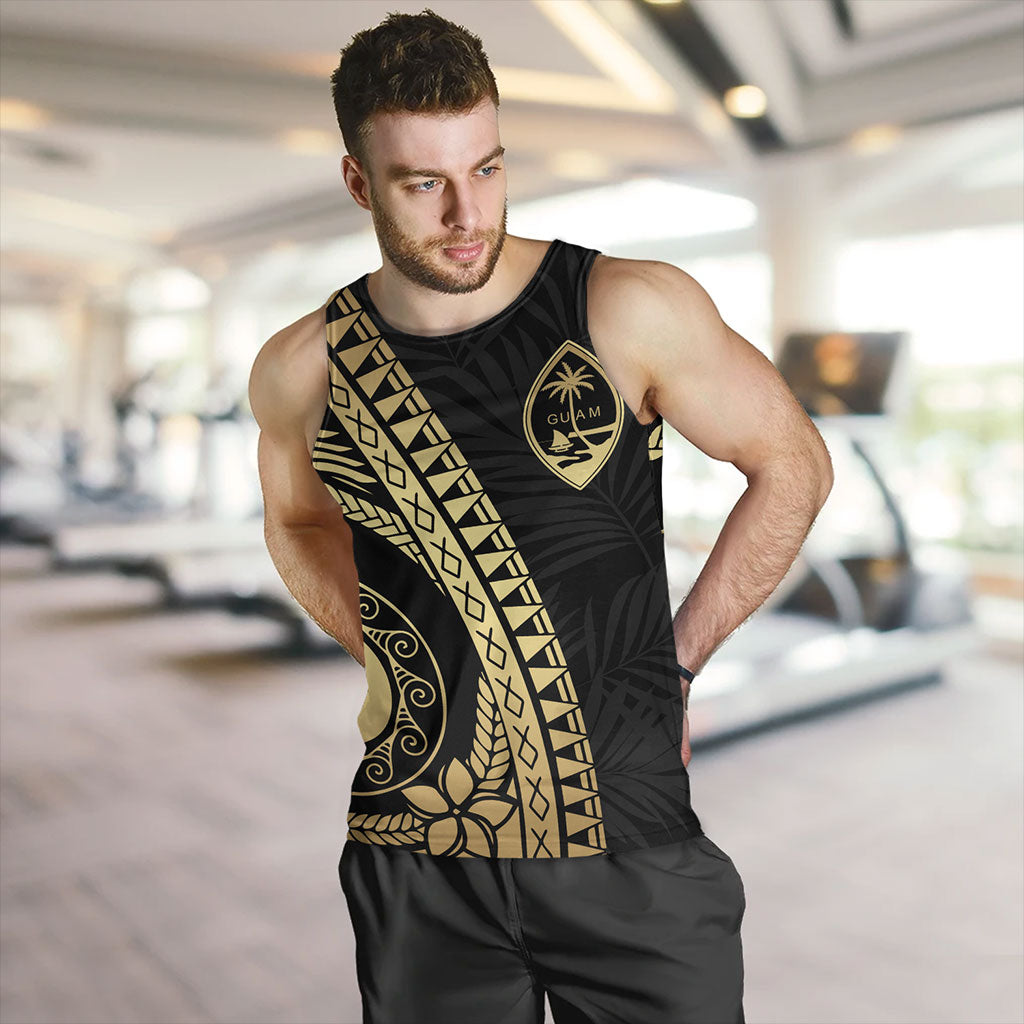 Guam Tank Top Tribal Pattern Golden