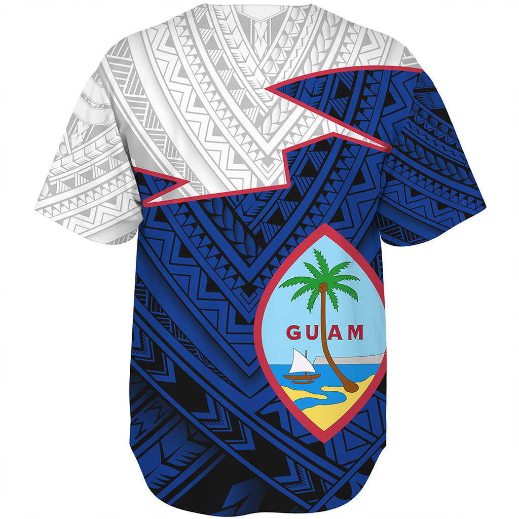 Guam Baseball Shirt Polynesian Tattoo Flag And Coat Of Arms