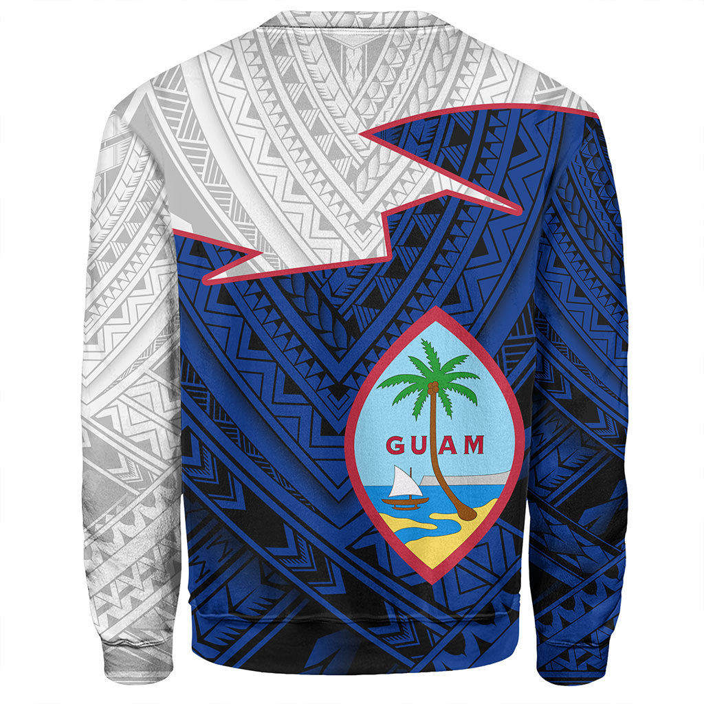 Guam Sweatshirt Polynesian Tattoo Flag And Coat Of Arms