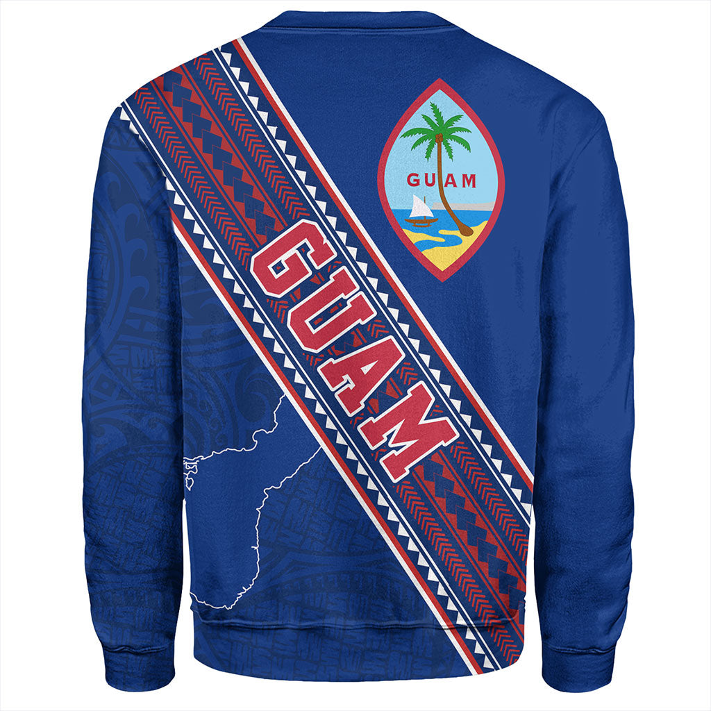 Guam Sweatshirt Flag And Coat Of Arms