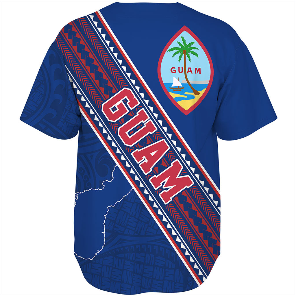 Guam Baseball Shirt Flag And Coat Of Arms
