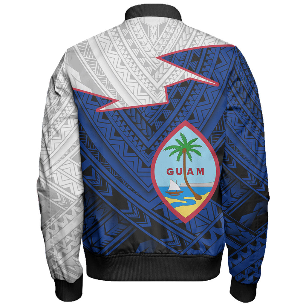 Guam Bomber Jacket Polynesian Tattoo Flag And Coat Of Arms