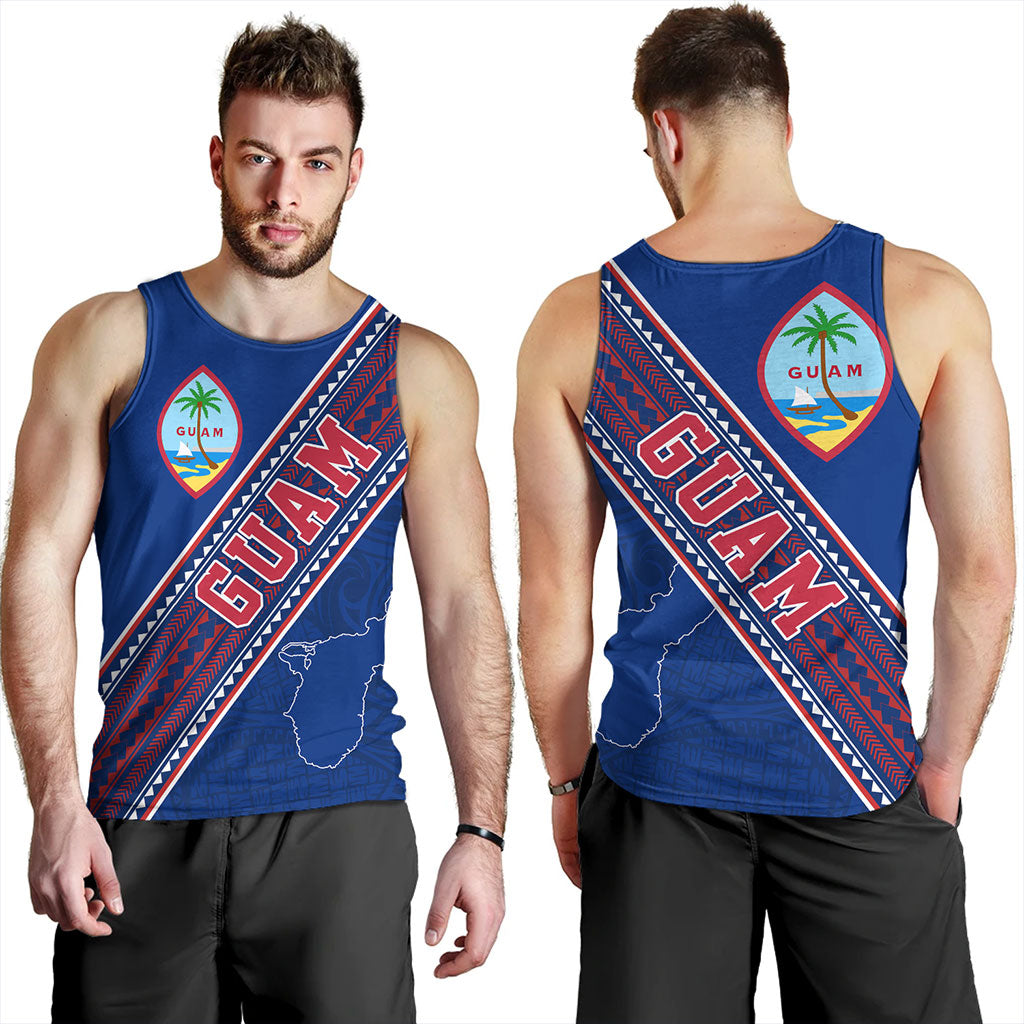 Guam Tank Top Flag And Coat Of Arms