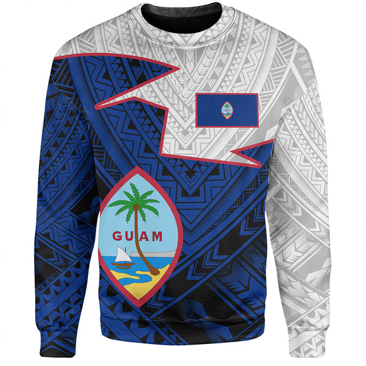 Guam Sweatshirt Polynesian Tattoo Flag And Coat Of Arms