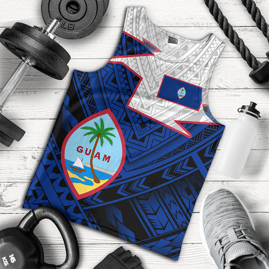 Guam Tank Top Polynesian Tattoo Flag And Coat Of Arms