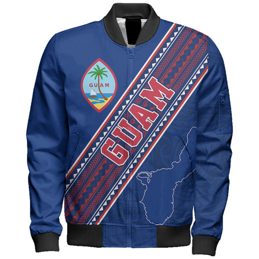 Guam Bomber Jacket Flag And Coat Of Arms