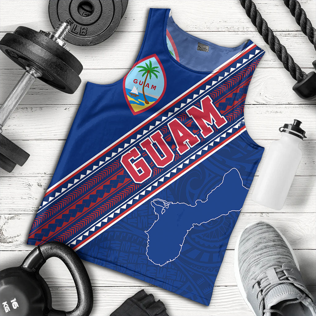 Guam Tank Top Flag And Coat Of Arms