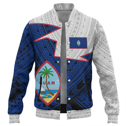 Guam Baseball Jacket Polynesian Tattoo Flag And Coat Of Arms