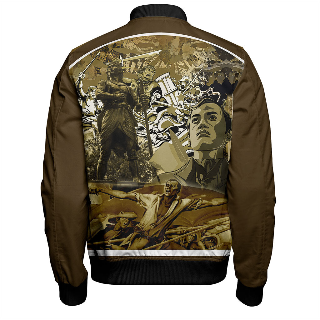 Philippines Filipinos Bomber Jacket National Heroes Background