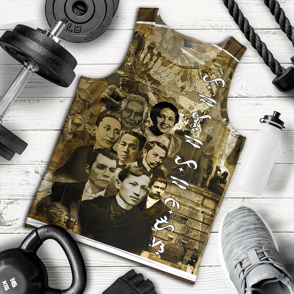 Philippines Filipinos Tank Top National Heroes Background