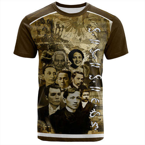 Philippines Filipinos T-Shirt National Heroes Background