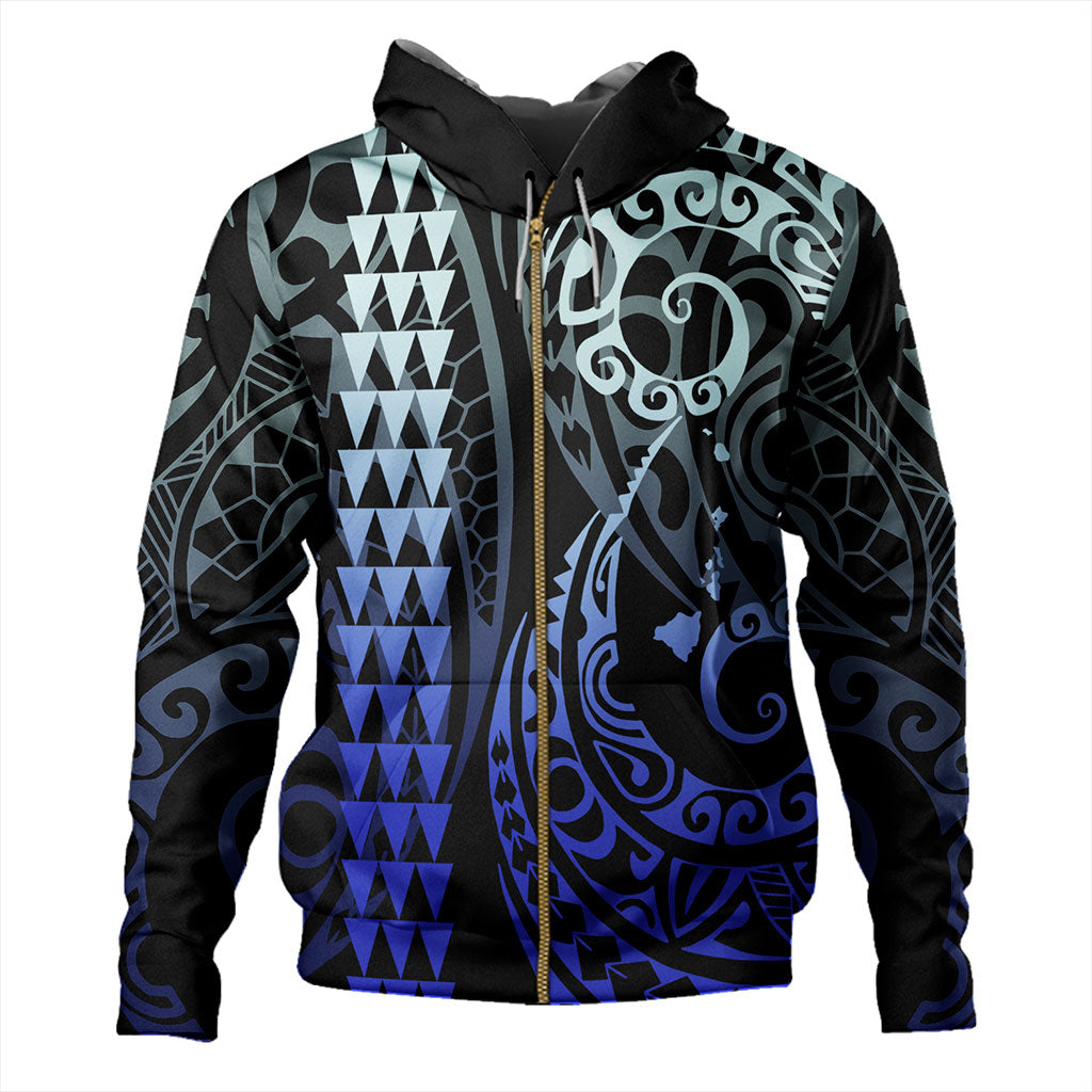 Hawaii Hoodie Map Kakau Style