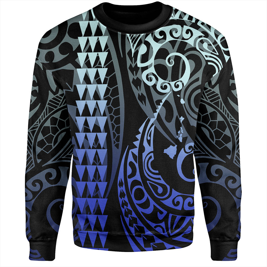 Hawaii Sweatshirt Map Kakau Style