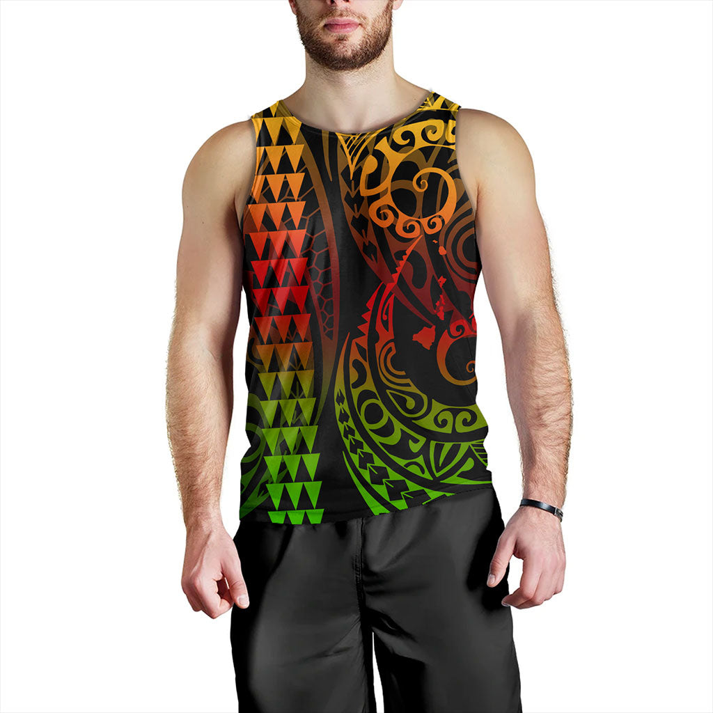 Hawaii Tank Top Map Kakau Style