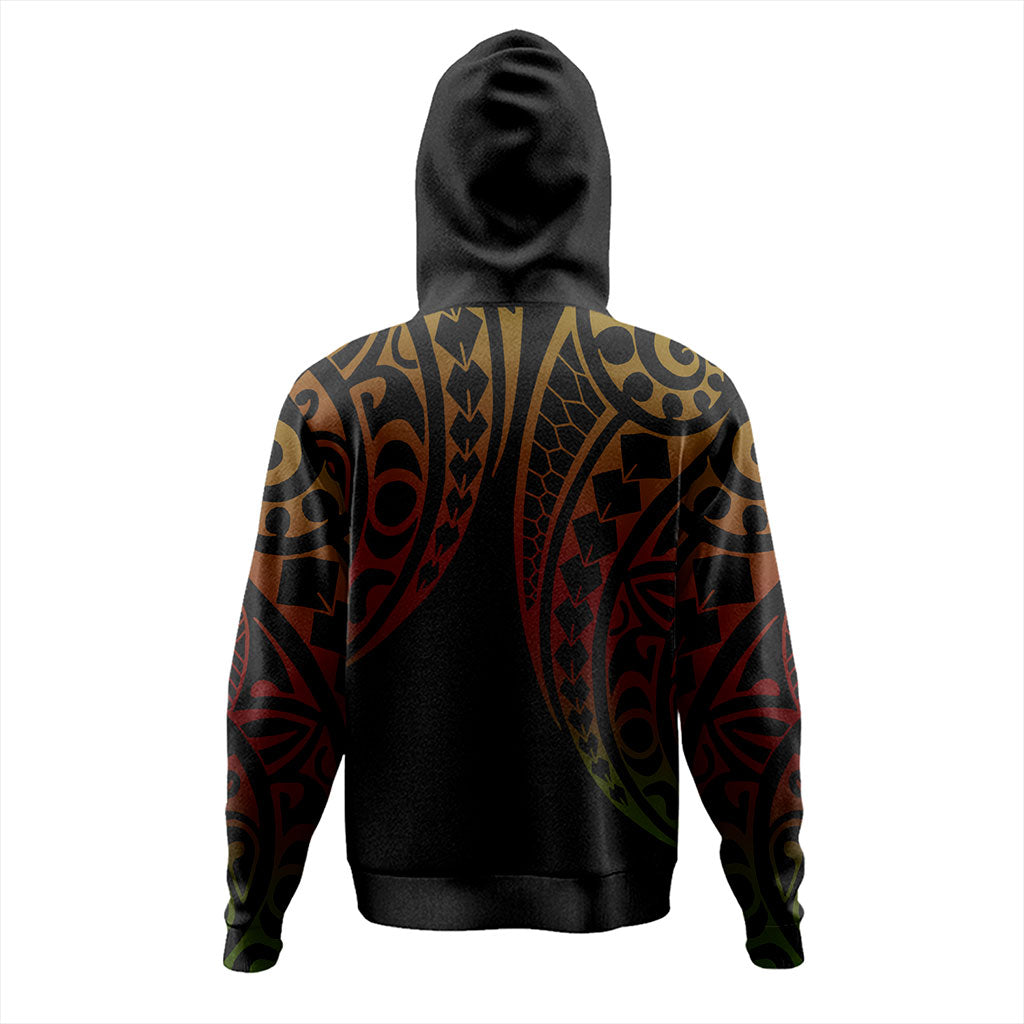 Hawaii Hoodie Map Kakau Style