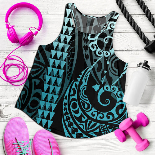 Hawaii Women Tank Map Kakau Style