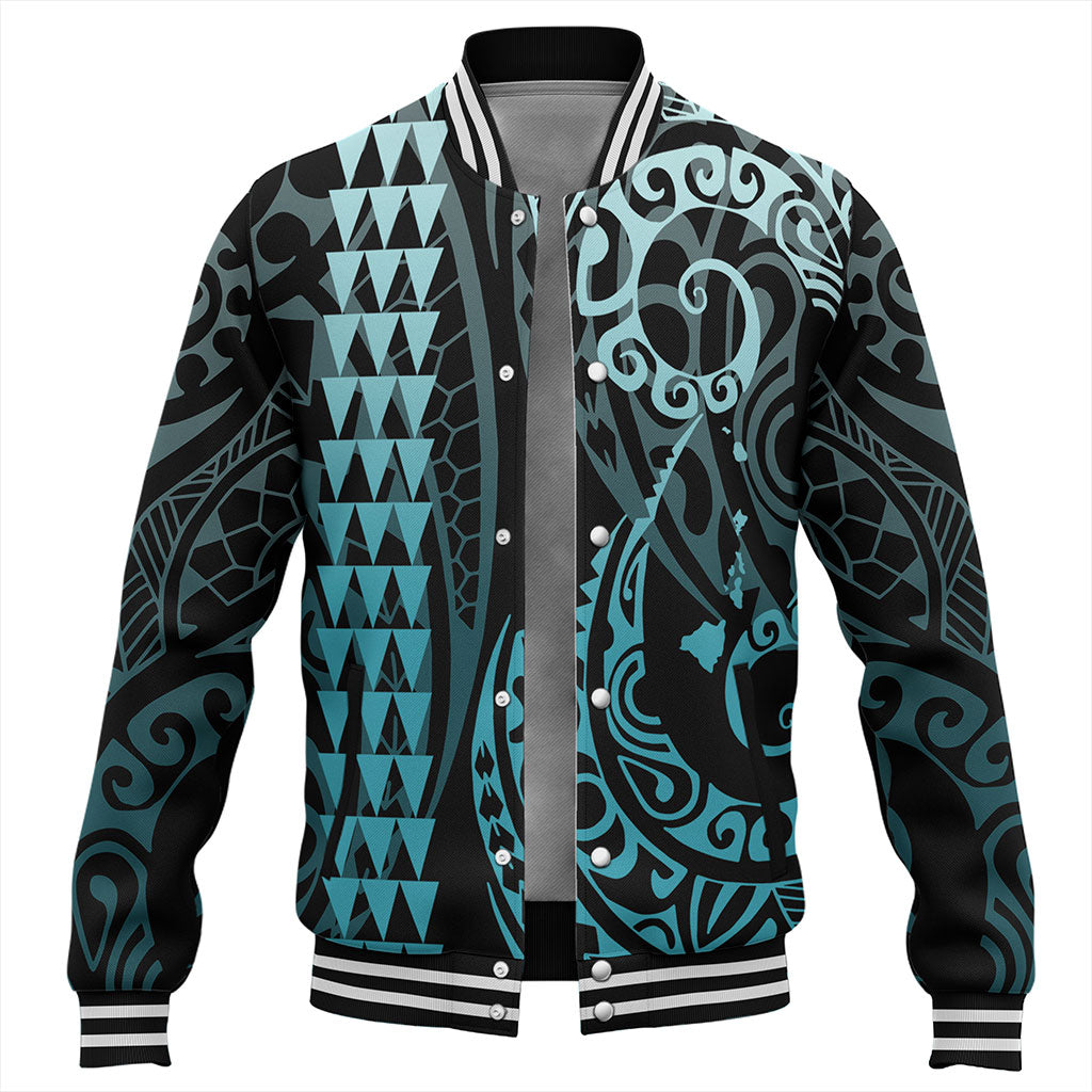 Hawaii Baseball Jacket Map Kakau Style