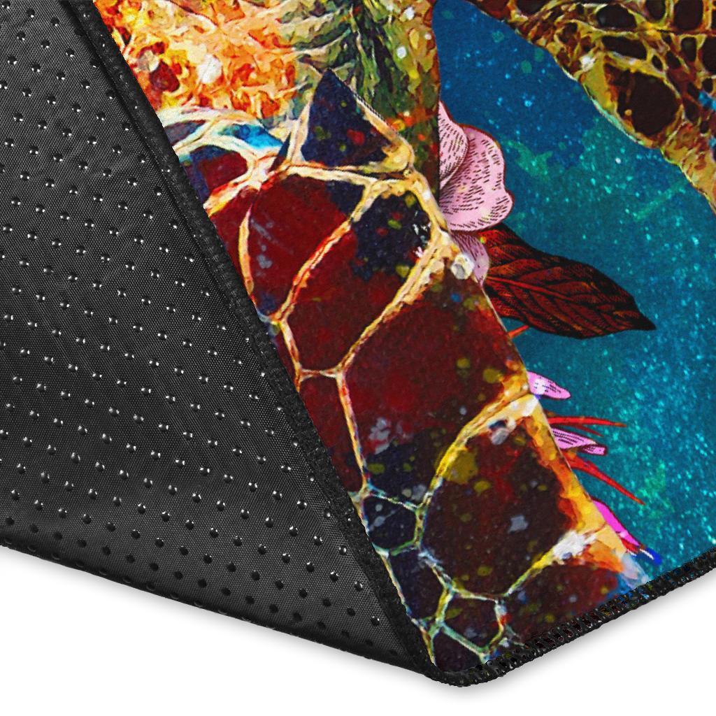 Hawaii Area Rug - Sea Turtle Coral Treasure
