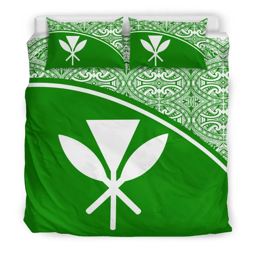Hawaii Duvet Cover Set - Green Curve Style