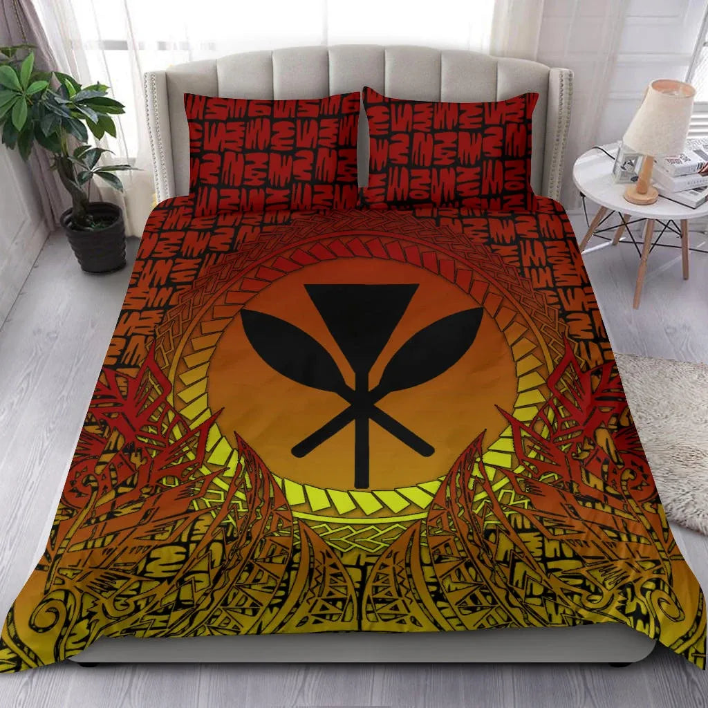 Hawaii Bedding Set - Polynesian Circle Pattern