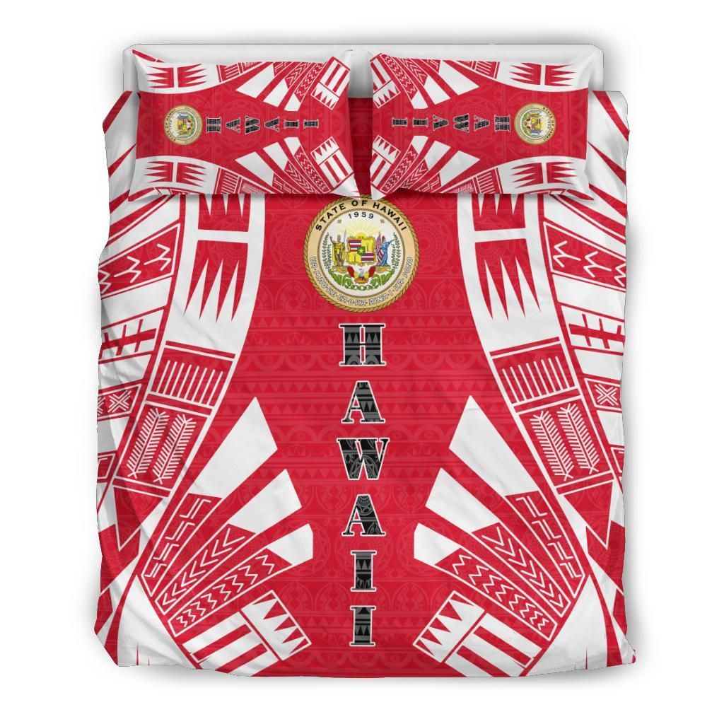 Hawaii Duvet Cover Set - Polynesian Tattoo Flag