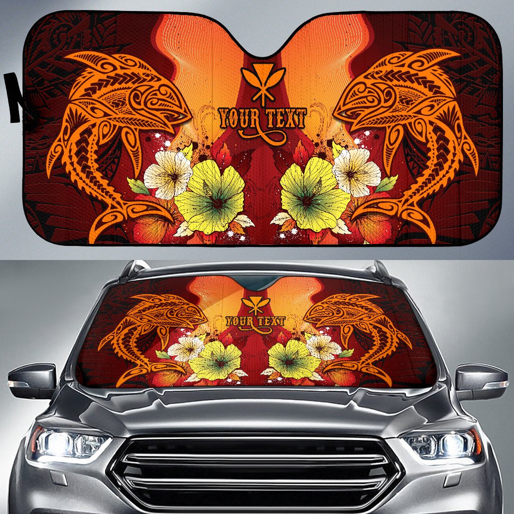 Hawaii Custom Personalised Auto Sun Shades - Tribal Tuna Fish