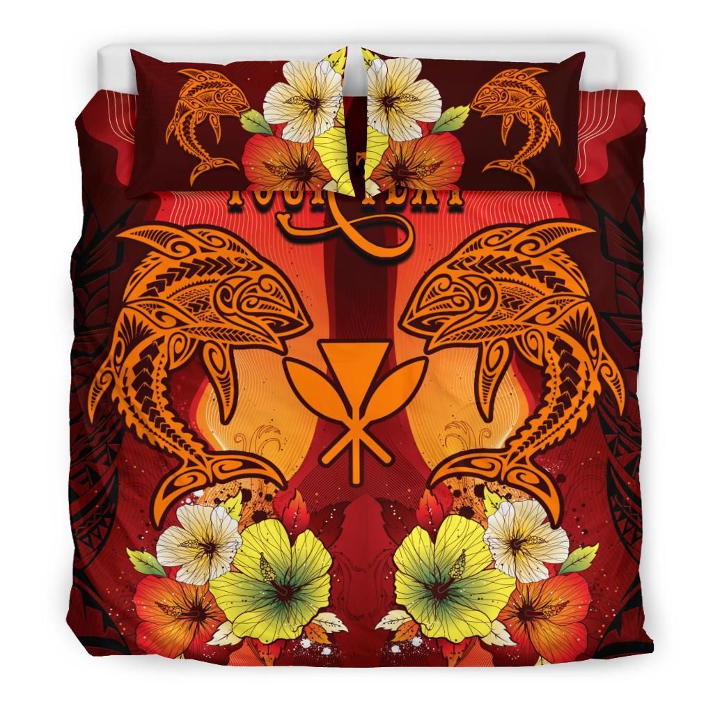 Hawaii Custom Personalised Bedding Sets - Tribal Tuna Fish