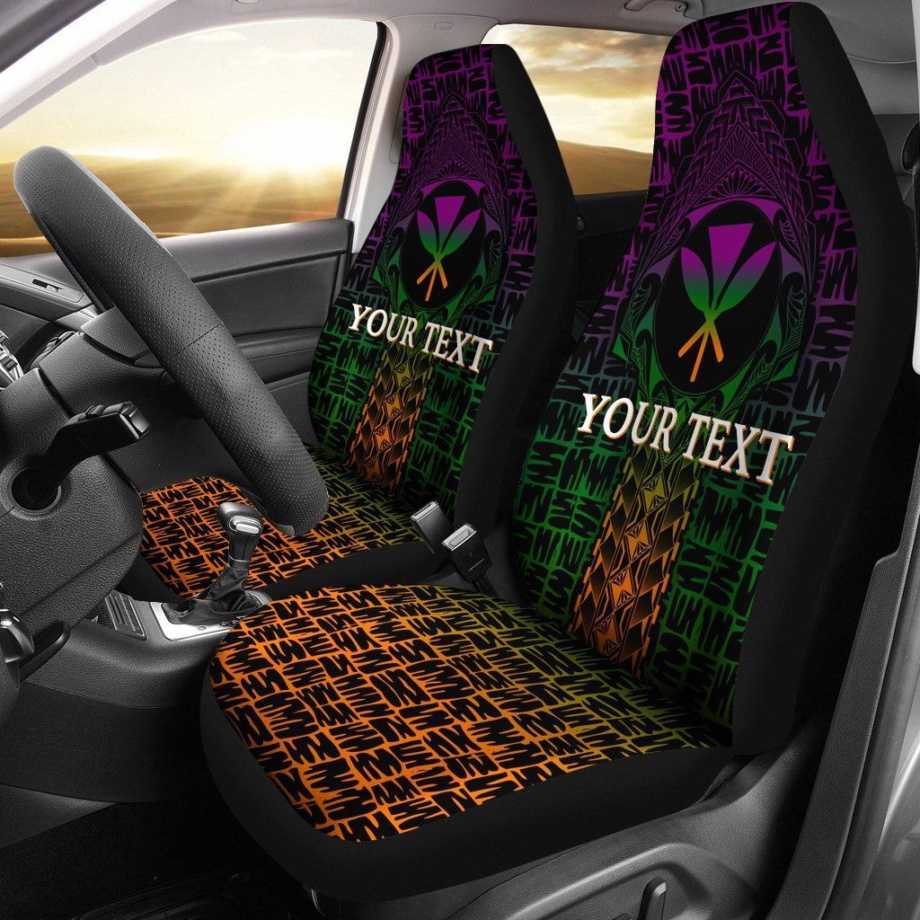 Hawaii Custom Personalised Car Seat Covers - Kanaka Maoli Rocket Style28