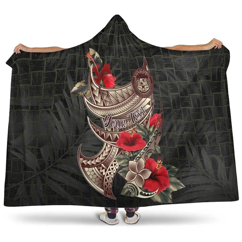 Hawaii Custom Personalised Hooded Blanket - Polynesian Tribal Vintage Style