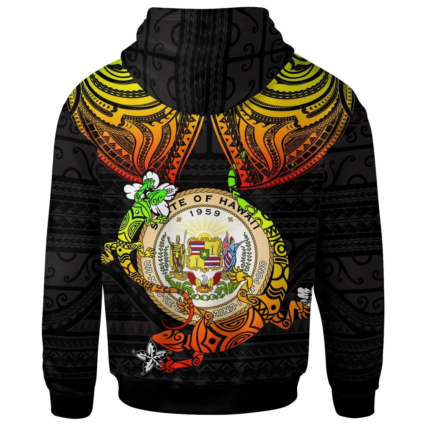 Hawaii Custom Personalised Hoodie - Lizard Good Chest