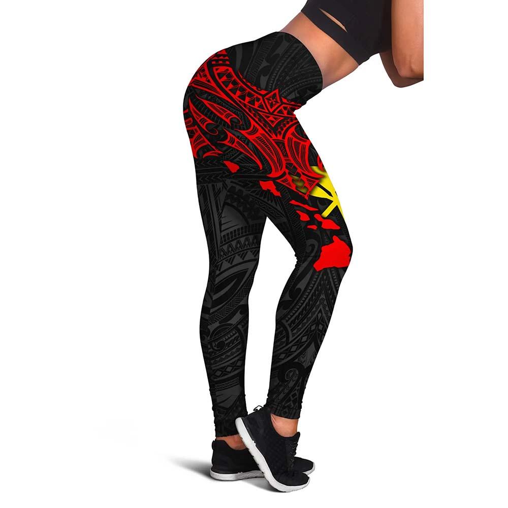 Hawaii Custom Personalised Legging - Polynesian Whale Tail