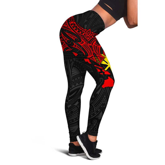 Hawaii Custom Personalised Legging - Polynesian Whale Tail