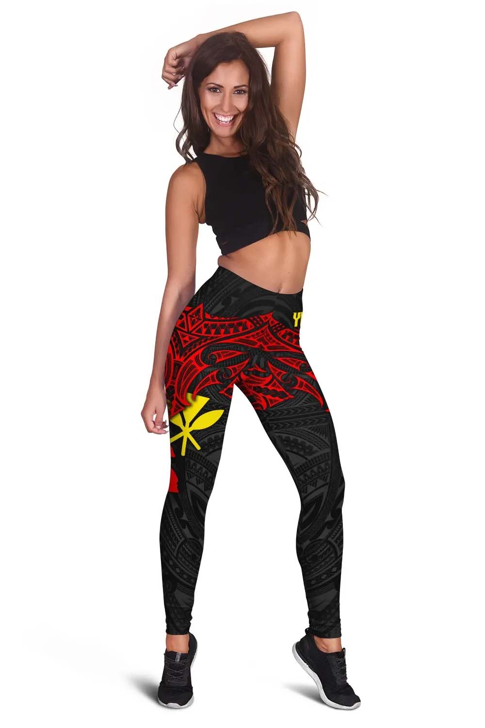 Hawaii Custom Personalised Legging - Polynesian Whale Tail