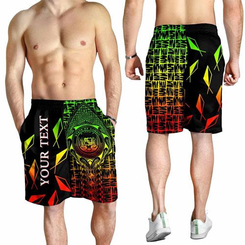 Hawaii Custom Personalised Men Shorts - Hawaii Seal Rocket Style (Reggae)