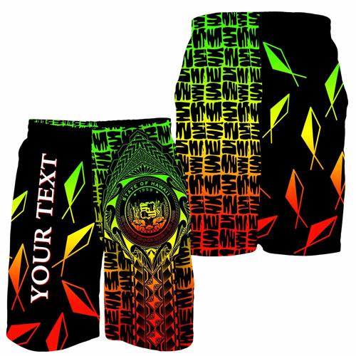 Hawaii Custom Personalised Men Shorts - Hawaii Seal Rocket Style (Reggae)