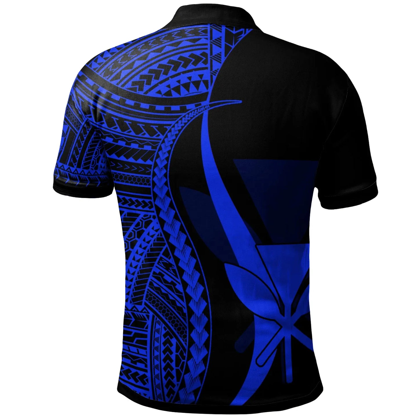 Hawaii Custom Personalised Polo Shirt Blue - Polynesian Tentacle Tribal Pattern