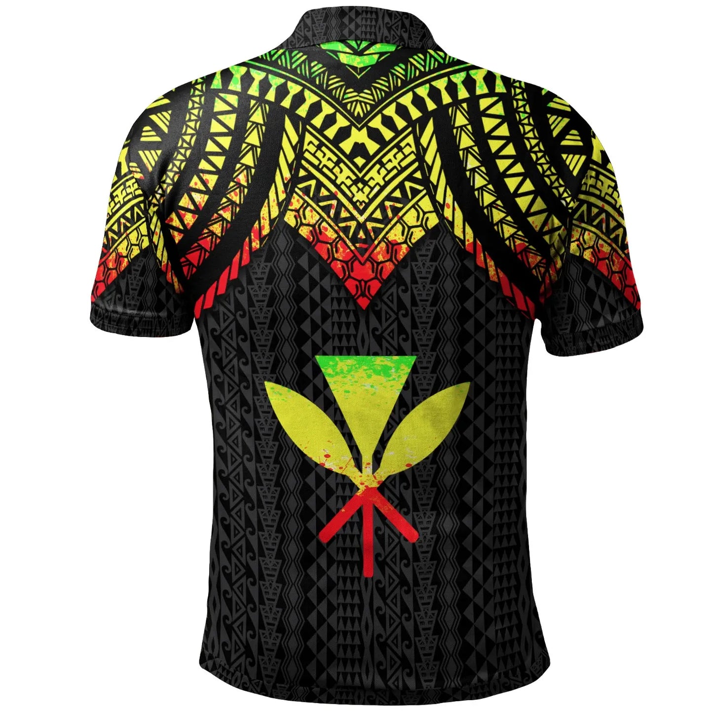 Hawaii Custom Personalised Polo Shirt - Polynesian Armor Style Reagge