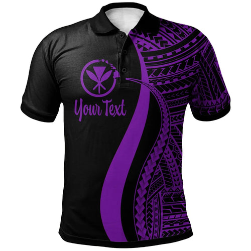 Hawaii Custom Personalised Polo Shirt Purple - Polynesian Tentacle Tribal Pattern