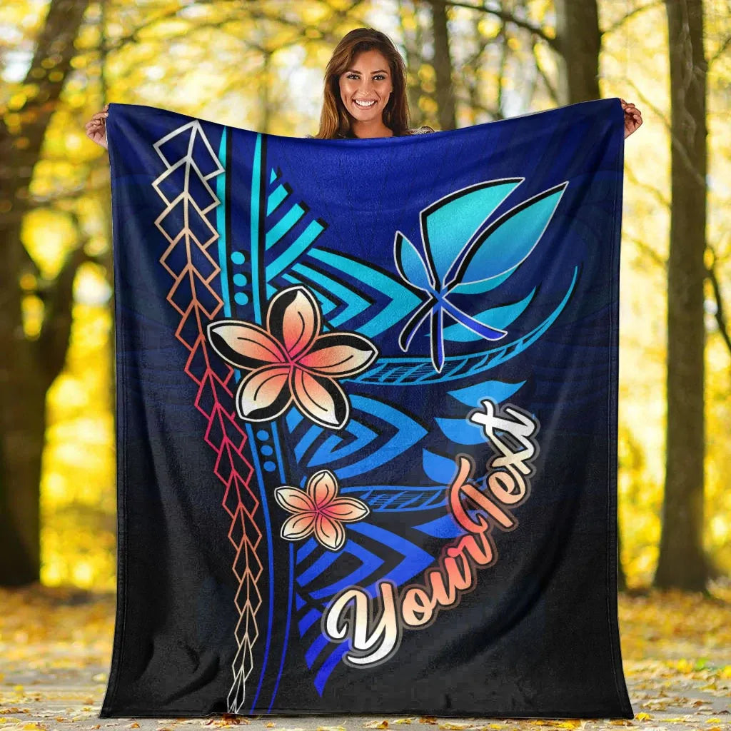 Hawaii Custom Personalised Premium Blanket - Vintage Tribal Mountain