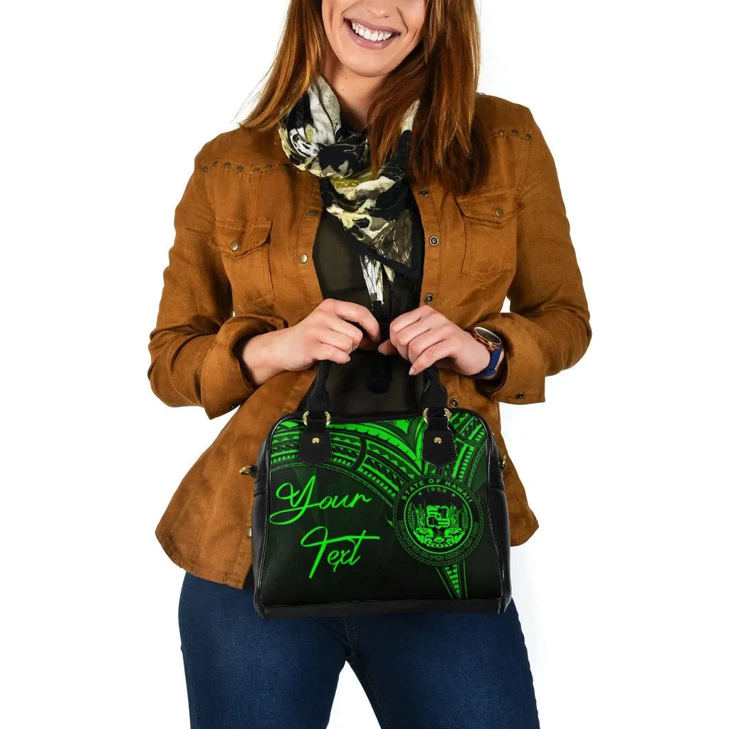 Hawaii Custom Personalised Shoulder Handbag - Cross Style Green Style