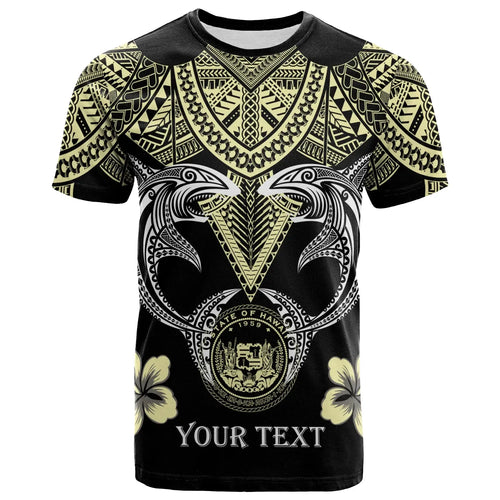 Hawaii Custom Personalised T-Shirt - Pacific Maori Pattern Sharks