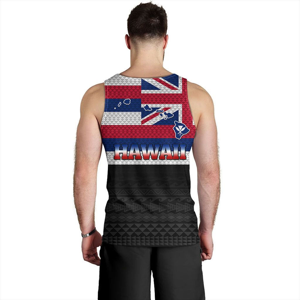 Hawaii Tank Top Flag And Map Kakau Pattern