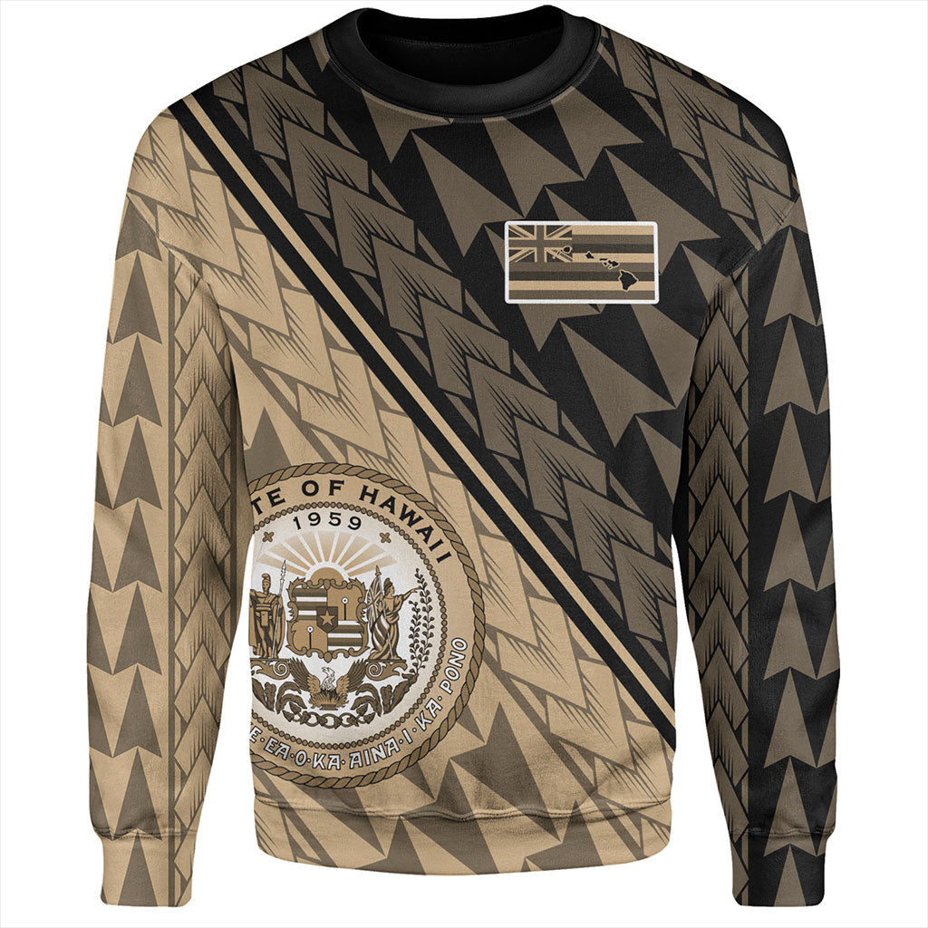 Hawaii Sweatshirt Polynesian Tribal Half Style