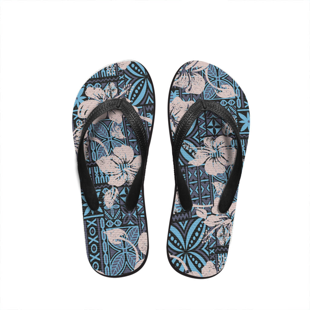 Hawaii Flip Flop Hibiscus Pattern