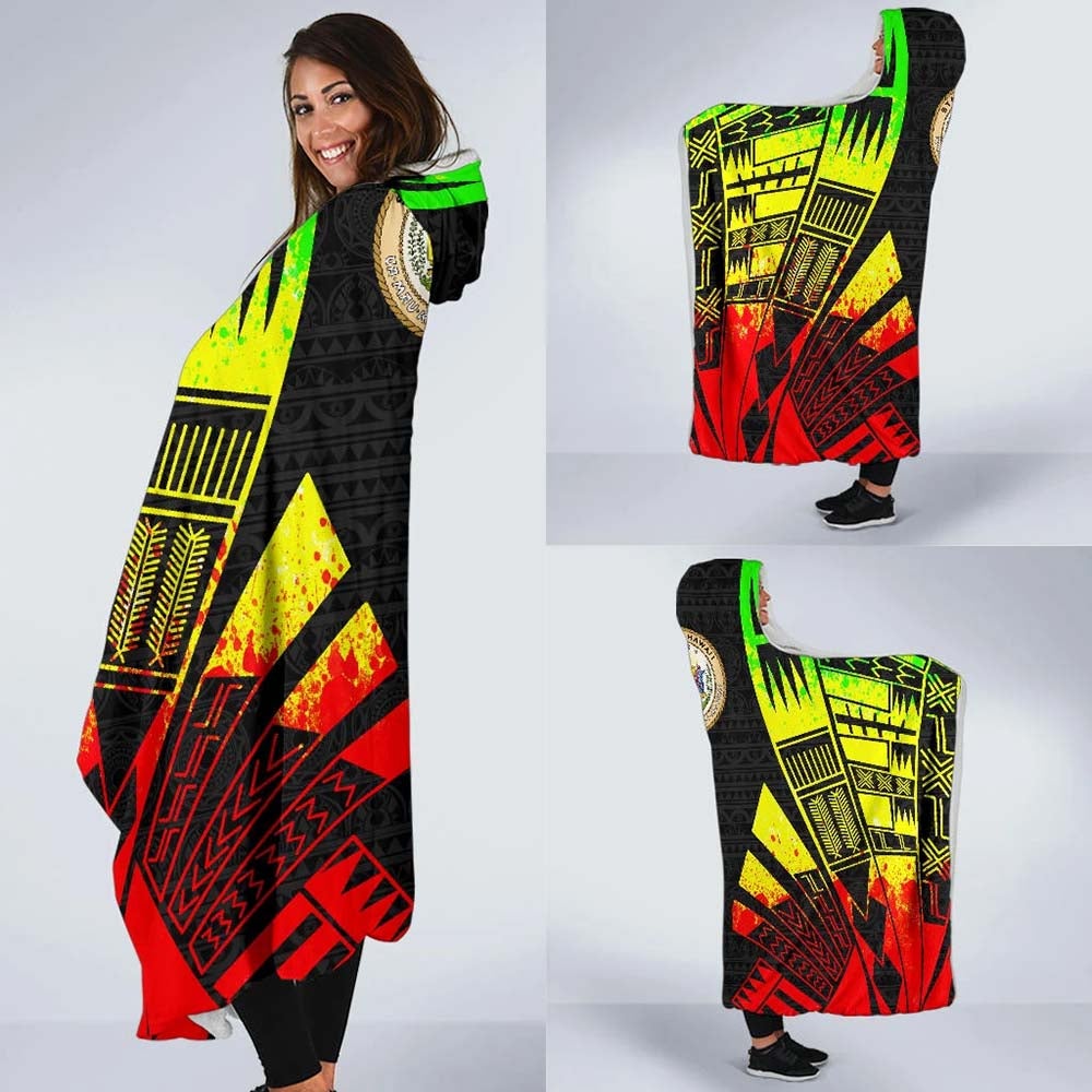 Hawaii Hooded Blanket - Polynesian Tattoo Reggae